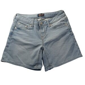 Seven7 Denim Shorts‎ Women's 4 Light Wash Mid Rise Jean Shorts Classic Casual
